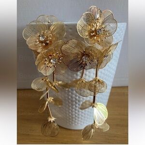 Zara Gold  Floral Earrings